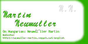 martin neumuller business card
